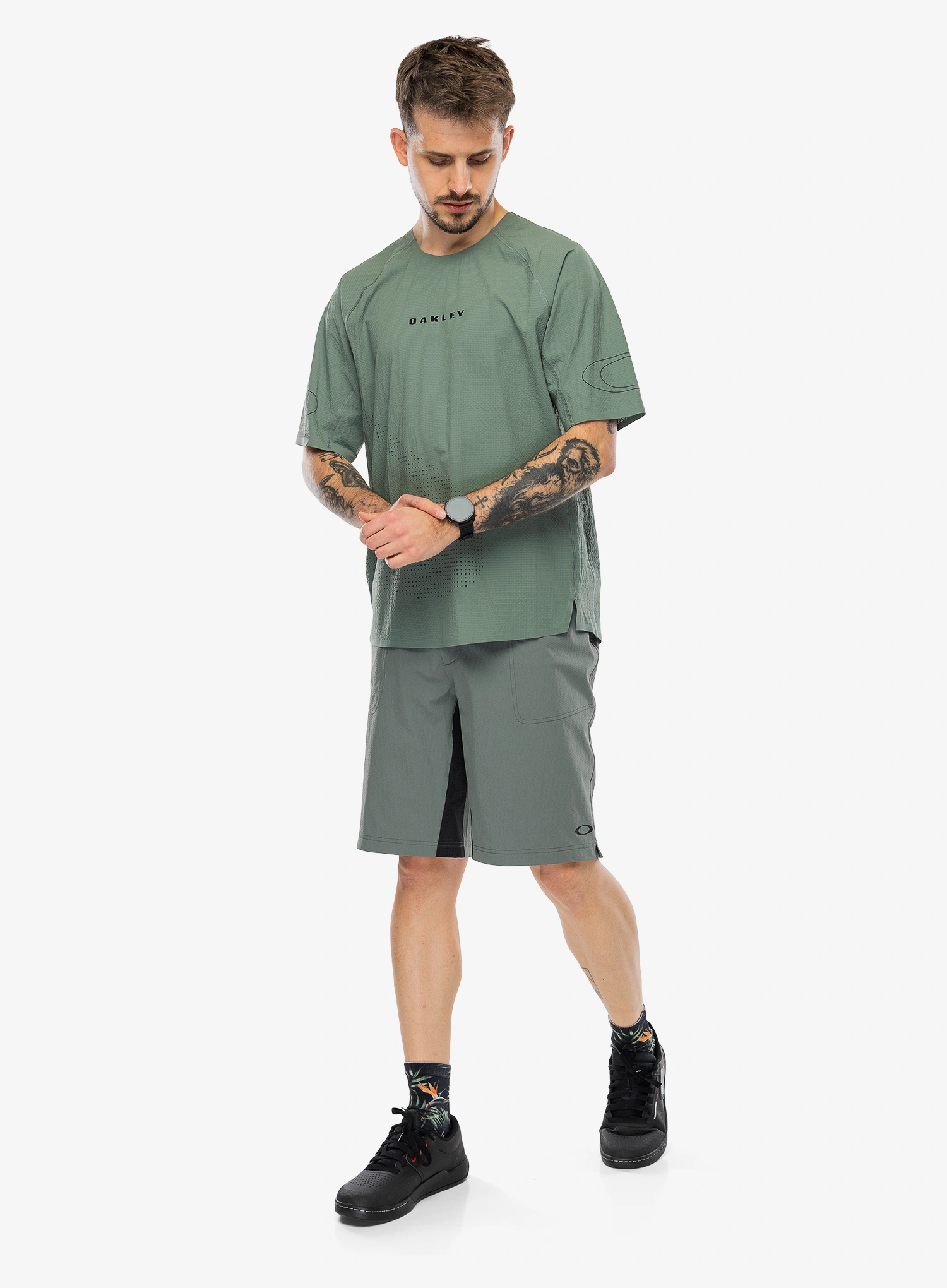 Cyklo kraťasy Oakley Seeker Whip Short - aviator green
