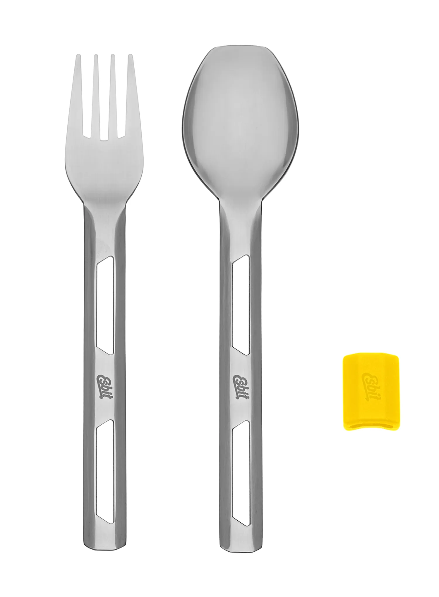 Jídelní příbor Esbit Cutlery Set Incl. Silicone Band L - sunshine yellow