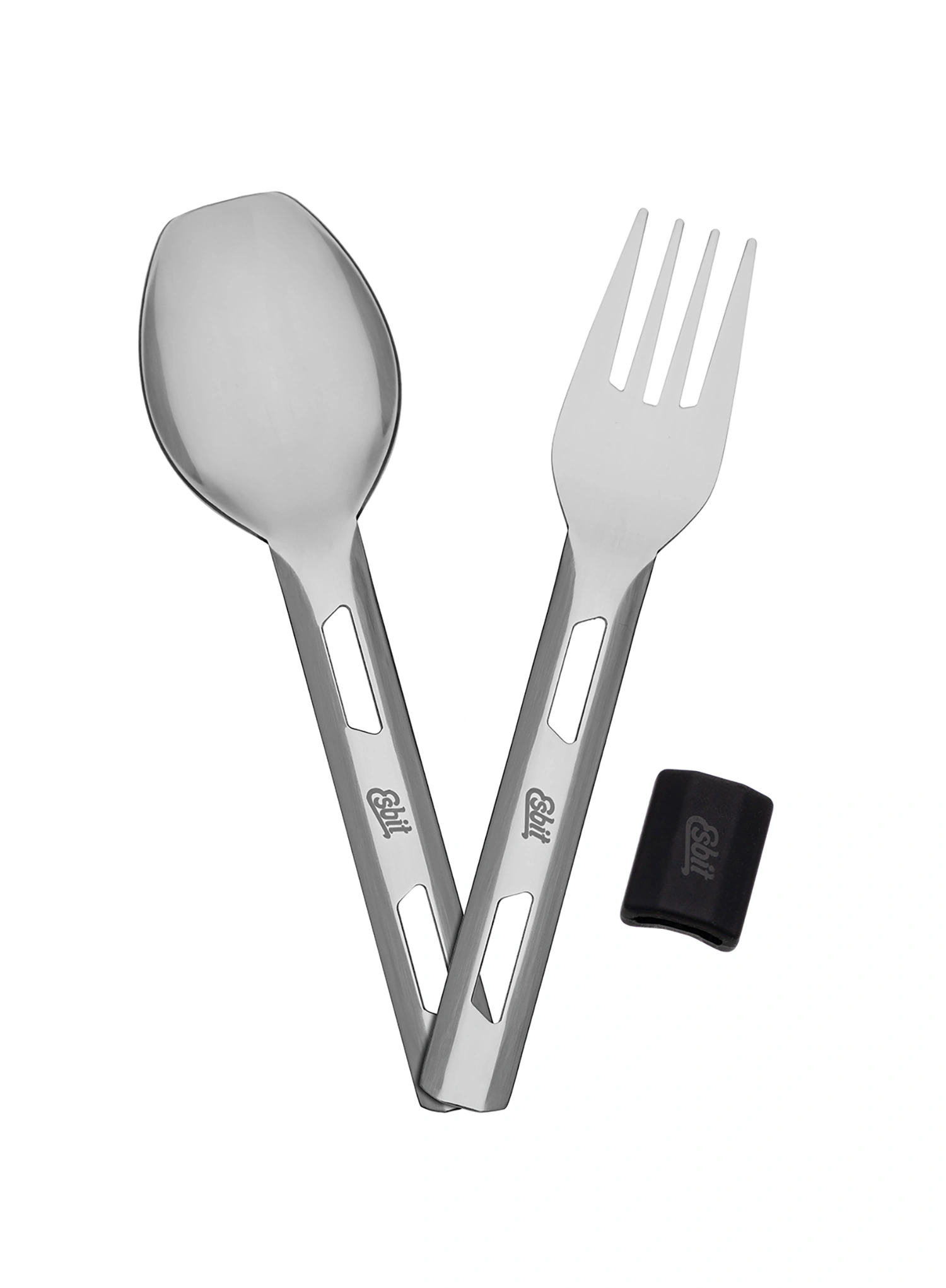 Jídelní příbor Esbit Cutlery Set Incl. Silicone Band S - black
