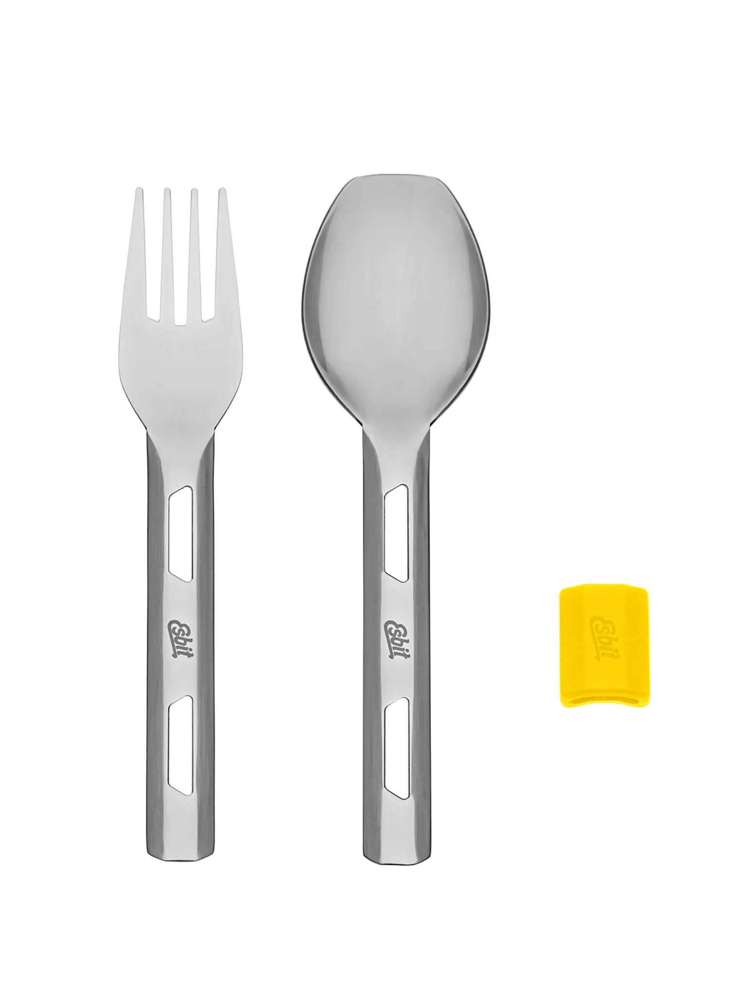 Jídelní příbor Esbit Cutlery Set Incl. Silicone Band S - sunshine yellow