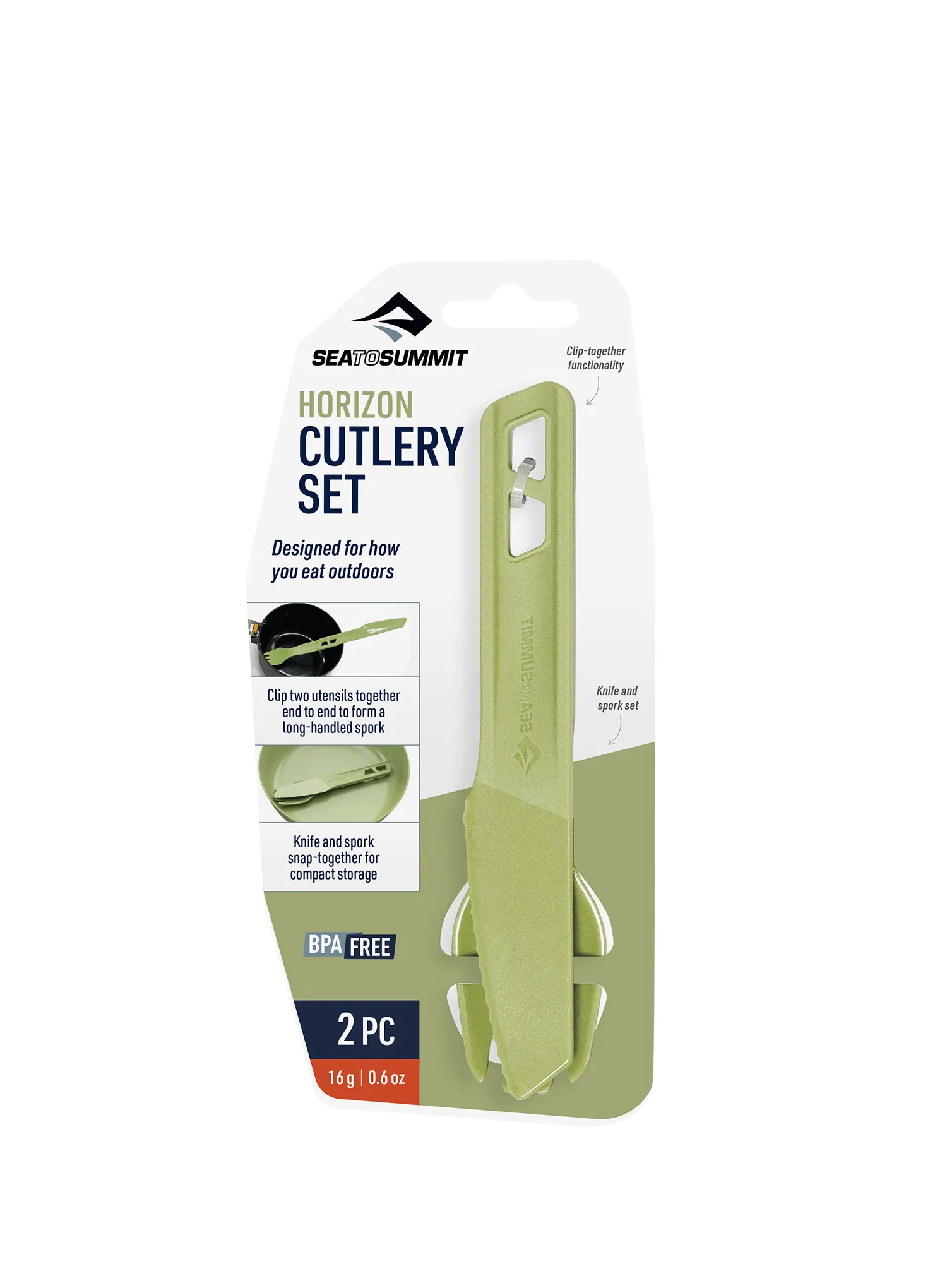 Jídelní příbor Sea to Summit Horizon Cutlery 2 - tarragon