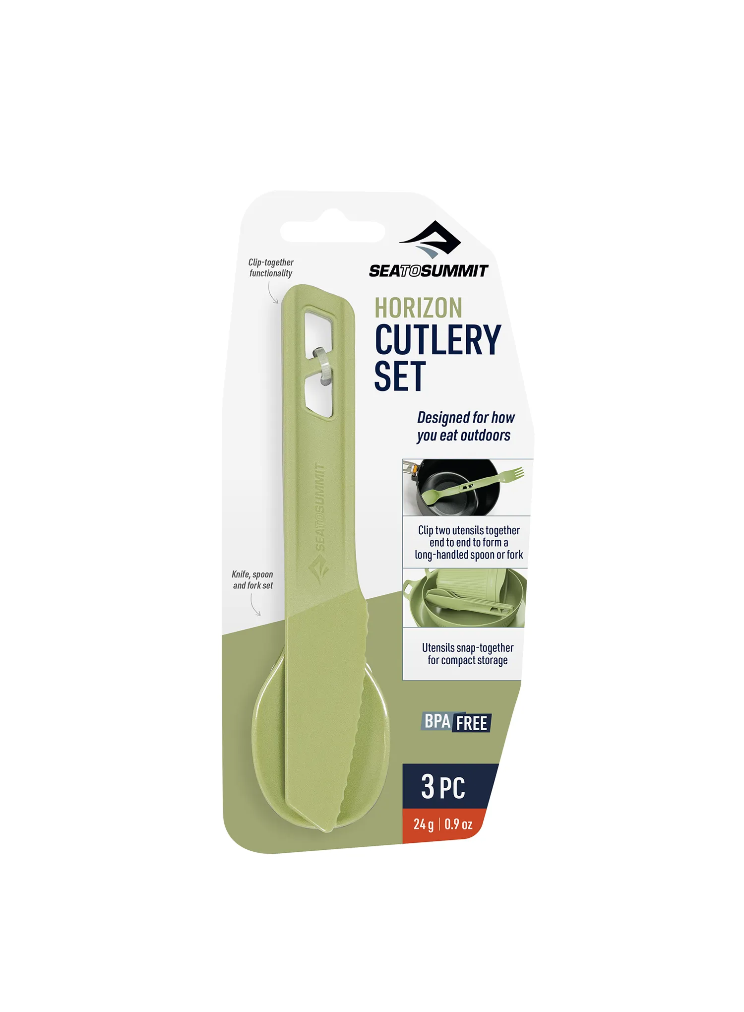 Jídelní příbor Sea to Summit Horizon Cutlery 3 - tarragon