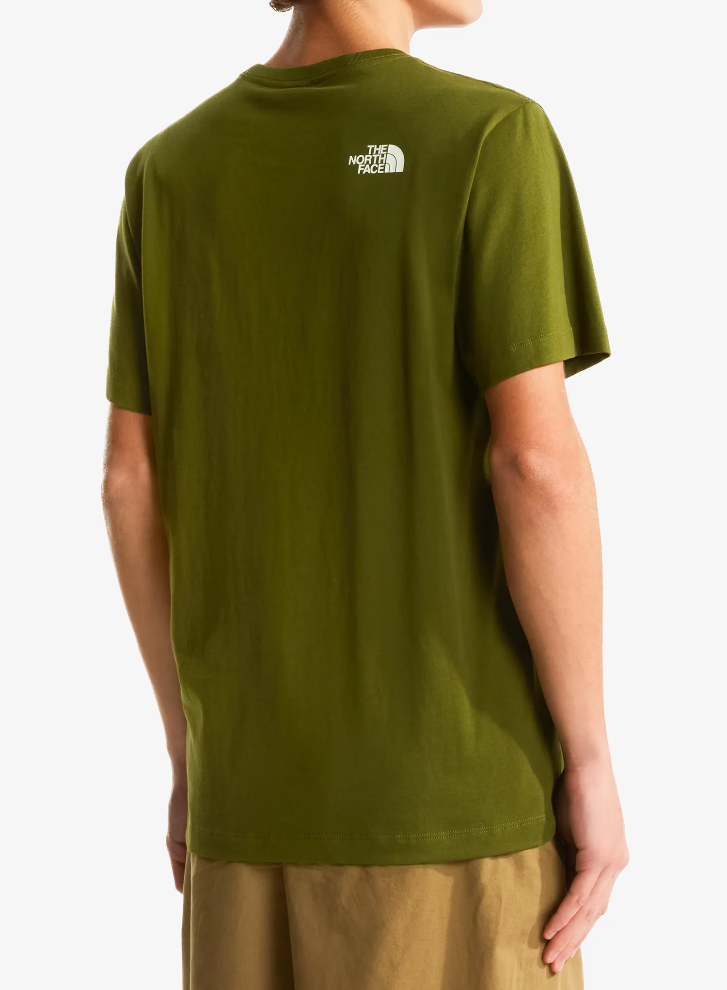 Bavlněné tričko The North Face Mountain Line Regular SS Tee - woodland green