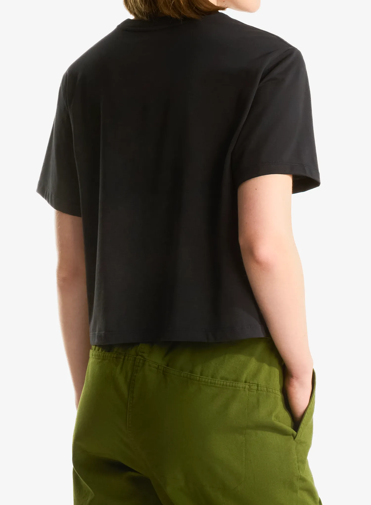 Dámské tričko The North Face Evolution Simple Dome Crop Relaxed SS Tee - black