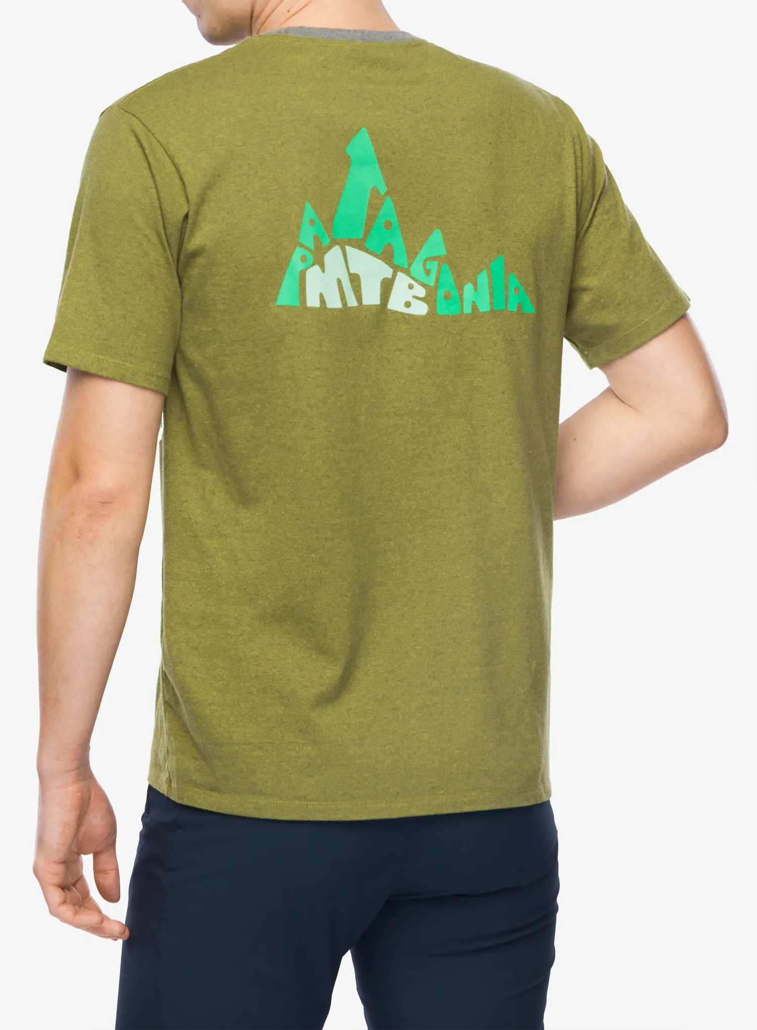Tričko s potiskem Patagonia Berm Logo Responsibili-Tee - graze green