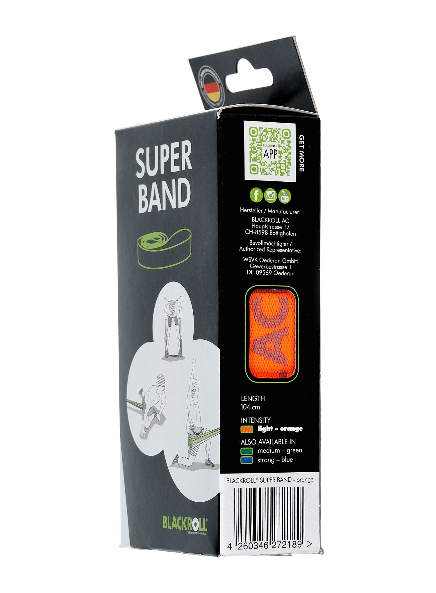 Odporový pás Blackroll Super Band - orange