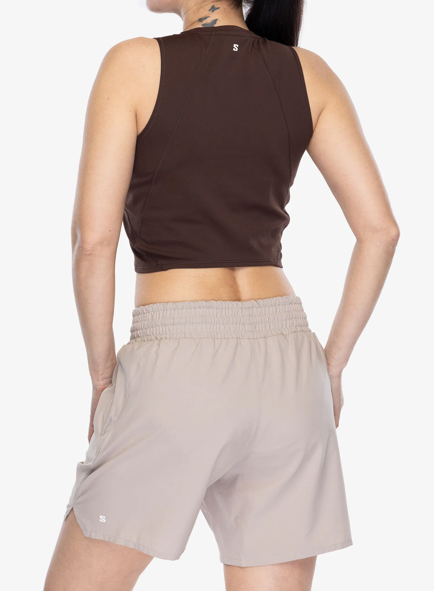 Dámský top Salomon Shakeout BliSS Tanklette - coffee