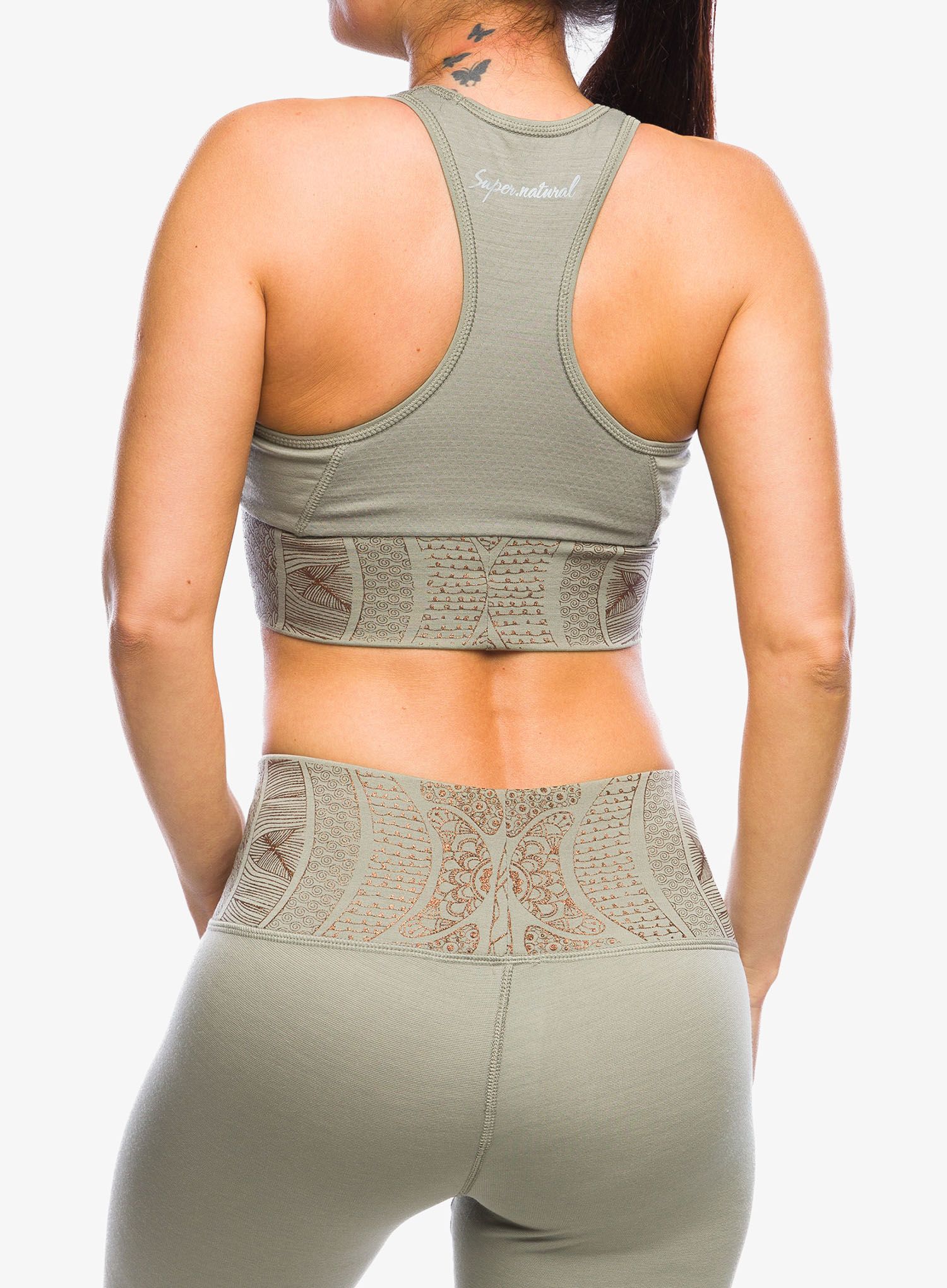 Dámský top Super.natural Arabesque Lf Top - dried sage/copper