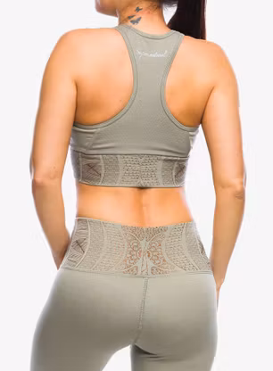 Dámský top Super.natural Arabesque Lf Top - dried sage/copper
