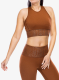 Dámský top Super.natural Arabesque Lf Top - horn brown/copper