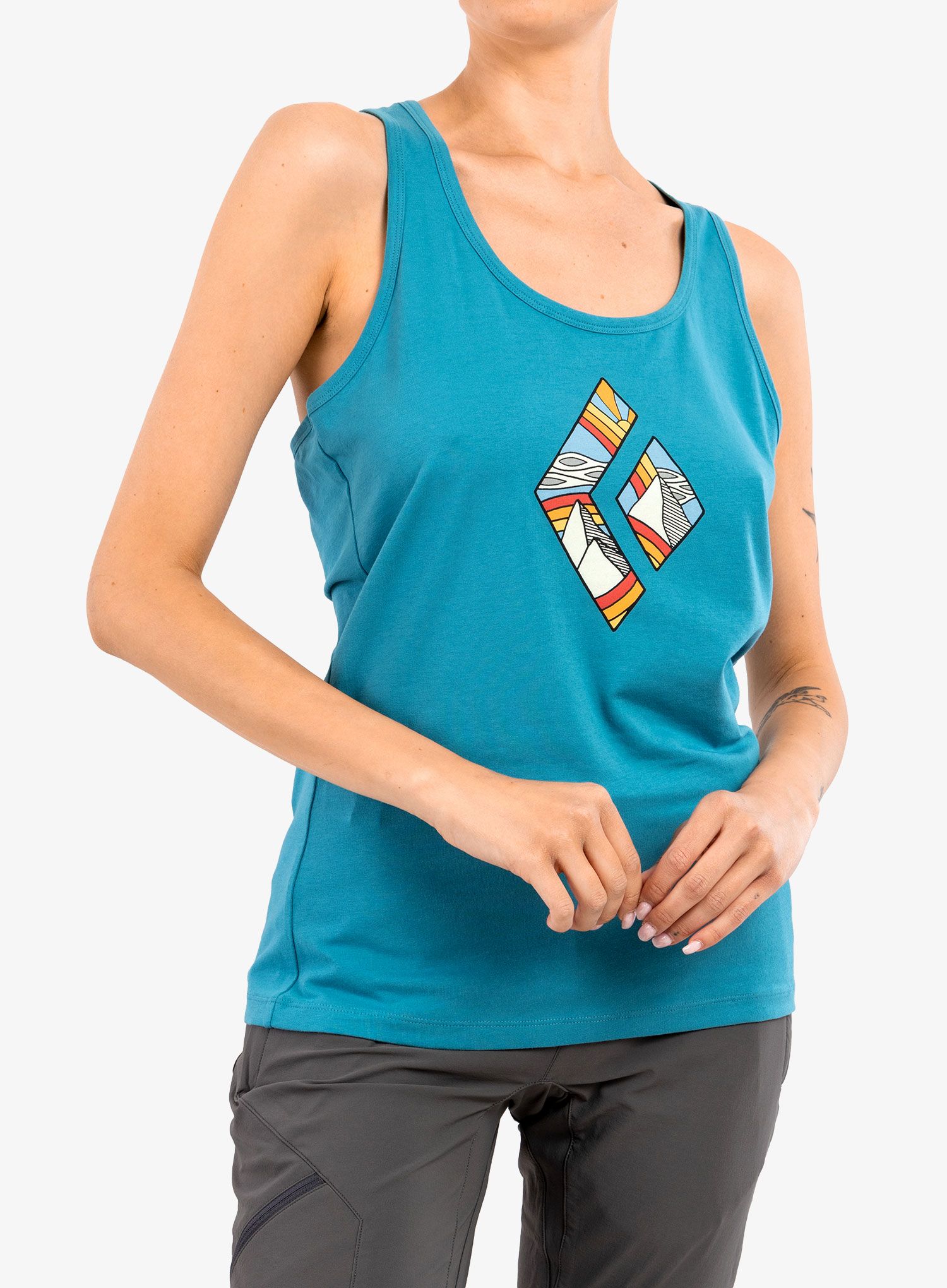 Dámský top Black Diamond Rainbow Diamond Tank - cerulean blue