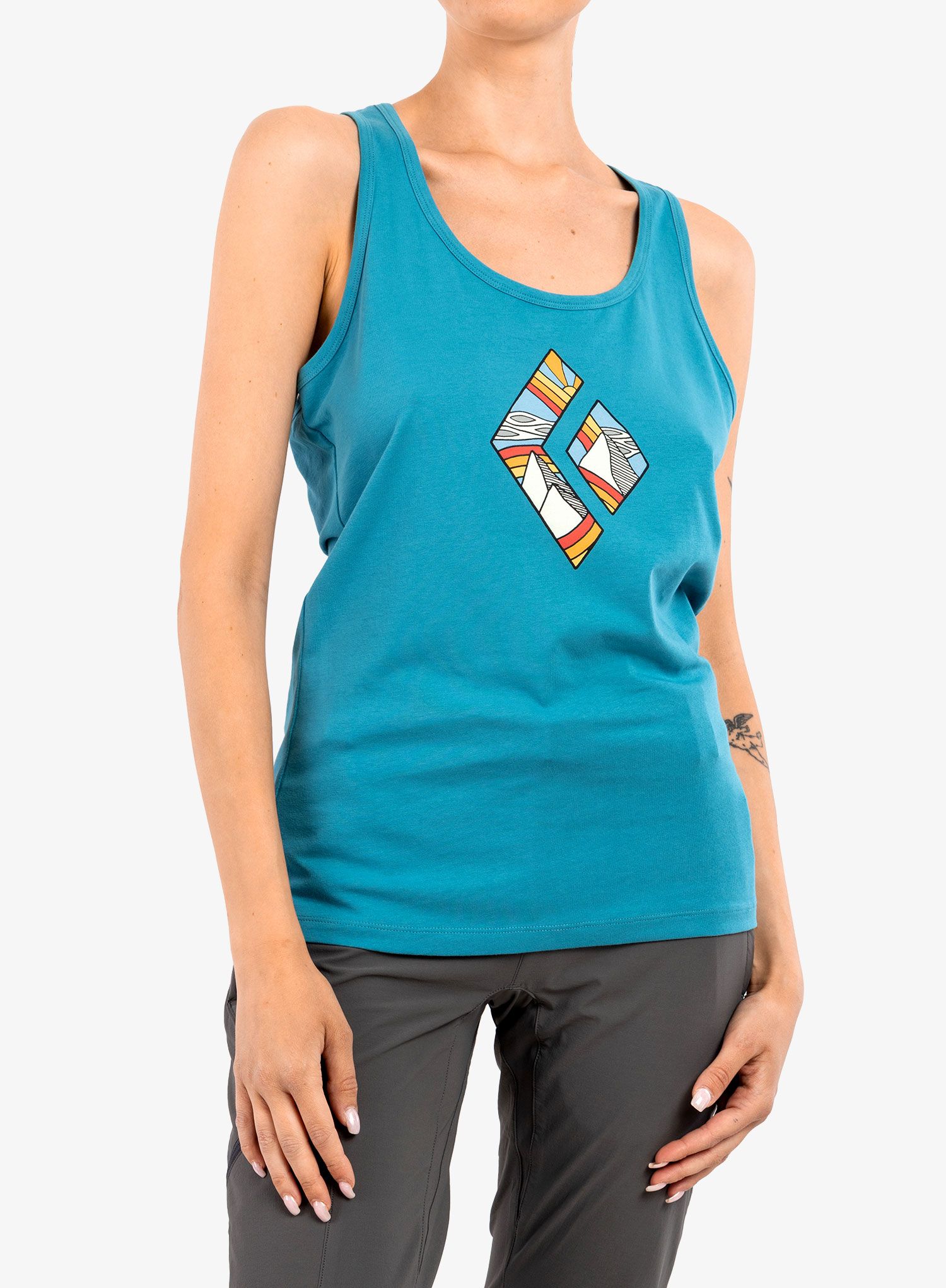 Dámský top Black Diamond Rainbow Diamond Tank - cerulean blue