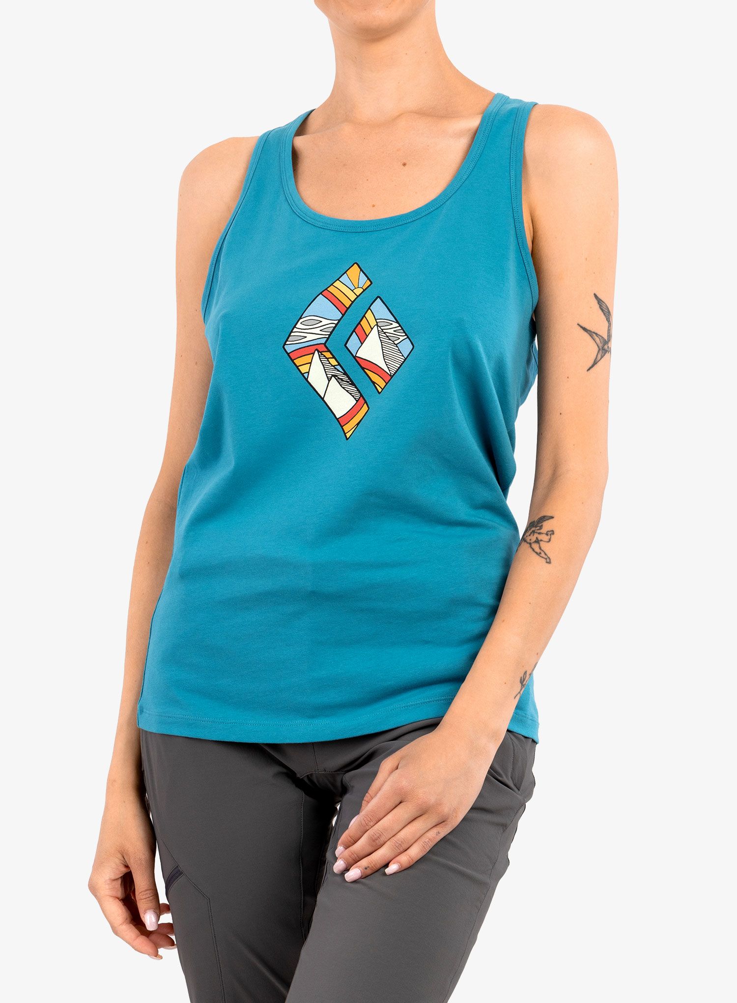 Dámský top Black Diamond Rainbow Diamond Tank - cerulean blue