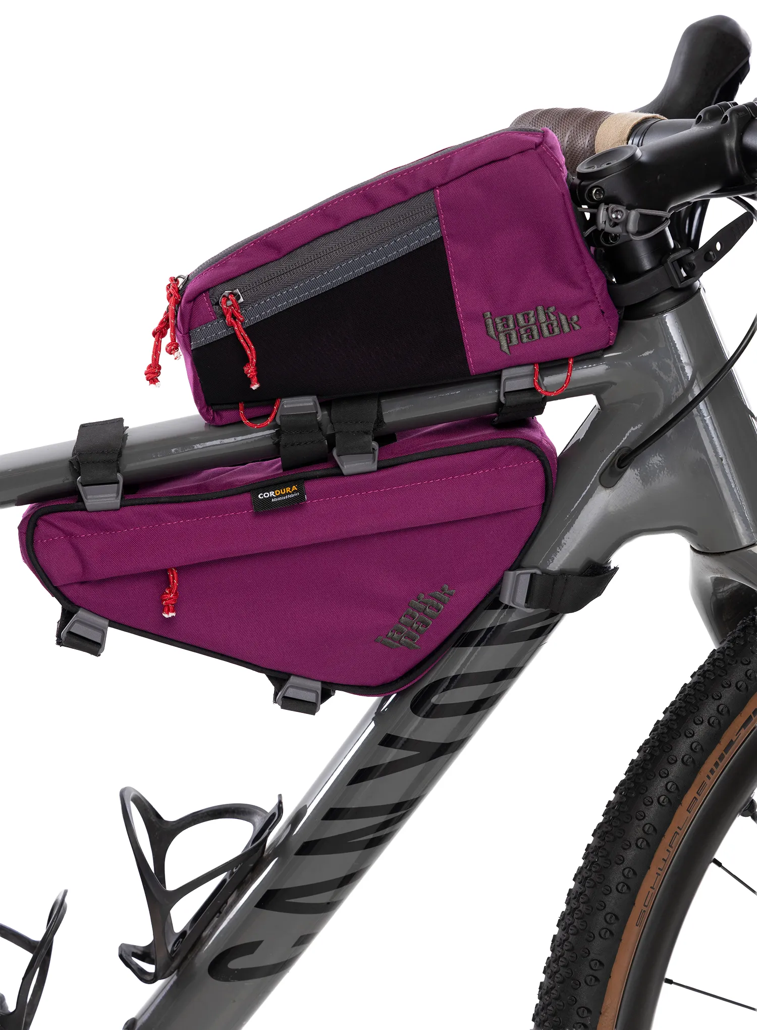 Brašna na rám kola Jack Pack Płetwa RGB - violet