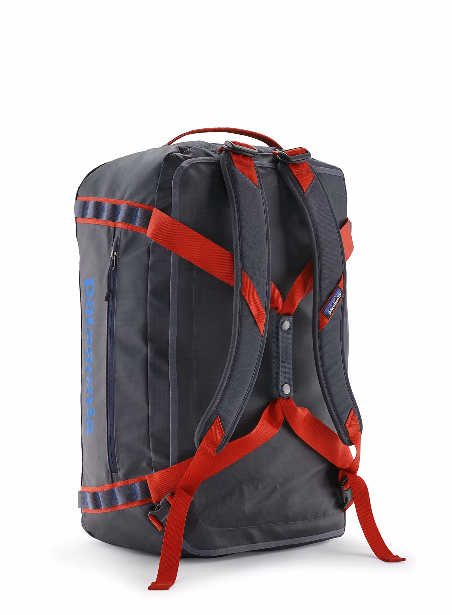 Cestovní taška Patagonia Black Hole Duffel 55L - smolder blue w/amanita red