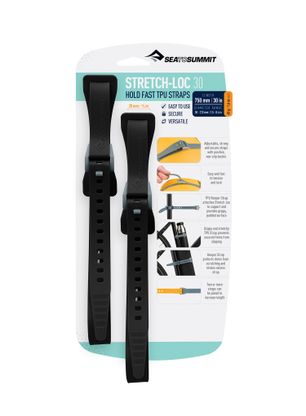 Popruhy Sea To Summit Stretch-Loc 30 - 20 mm x 750 mm 2 Pack - black