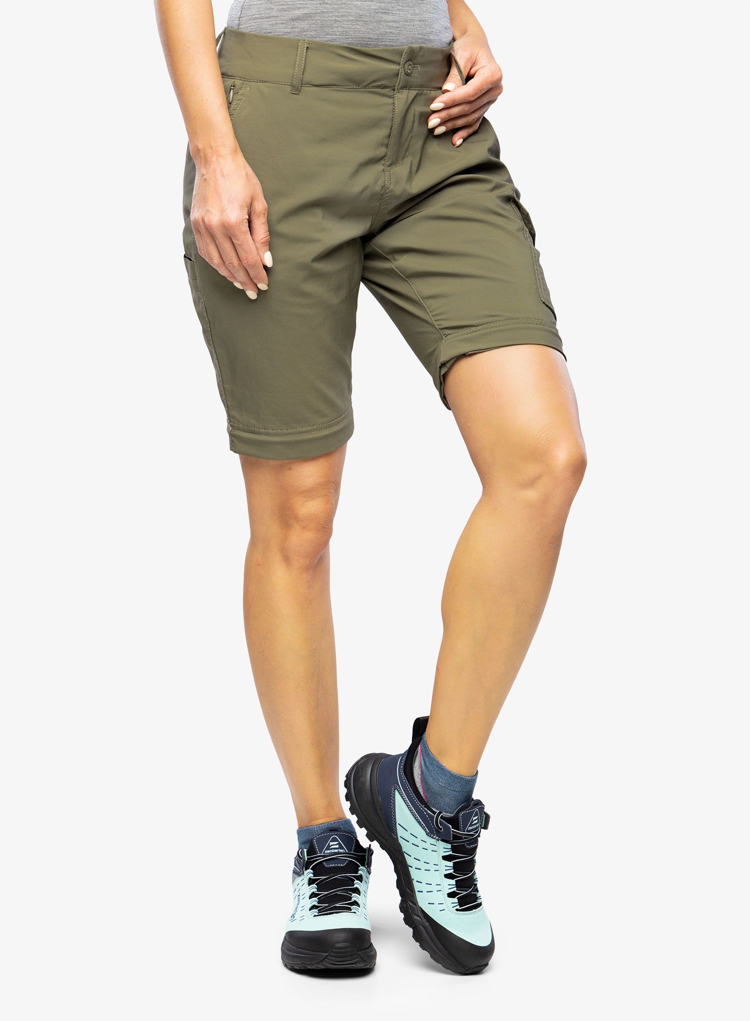 Turistické kalhoty dámské Columbia Silver Ridge Utility Convertible Pant - stone green