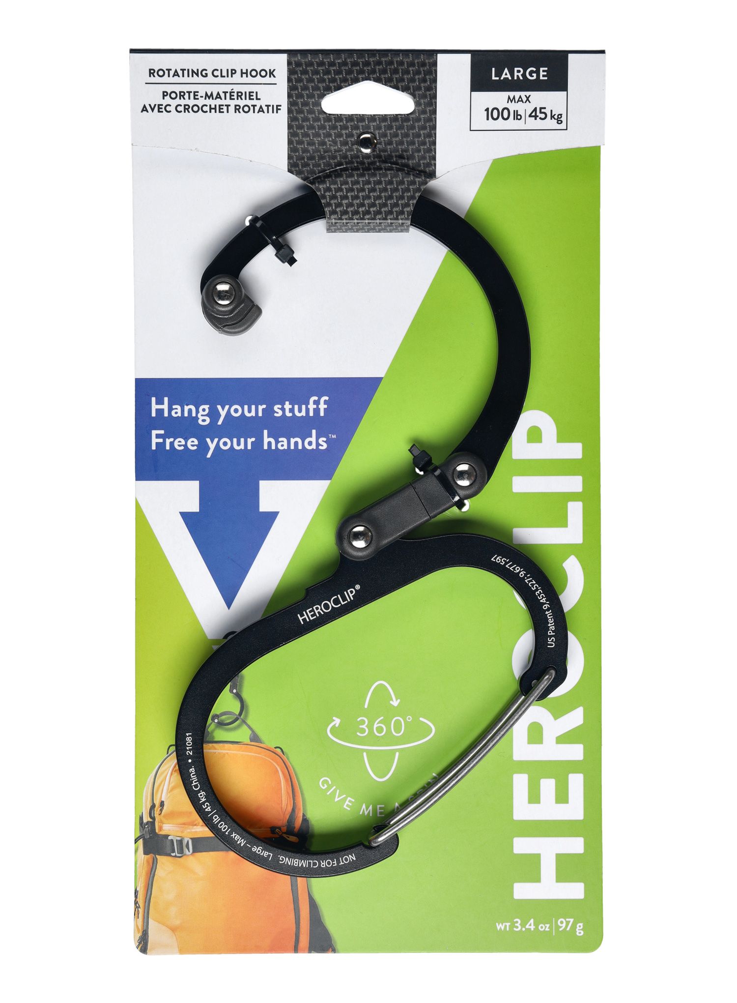 Rukojeť GearAid HEROCLIP L - black