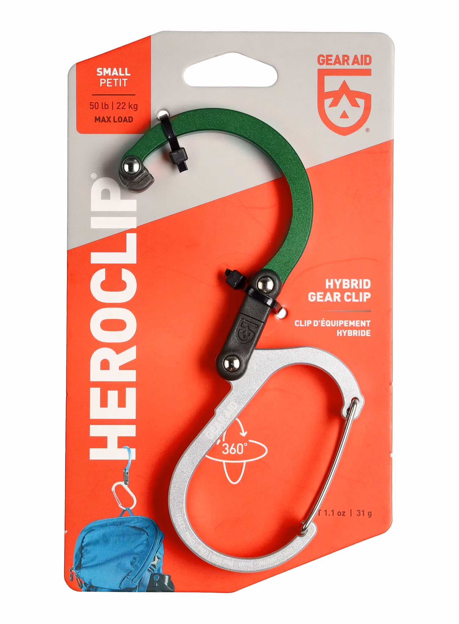 Chyt Gear Aid Heroclip Small - forest green