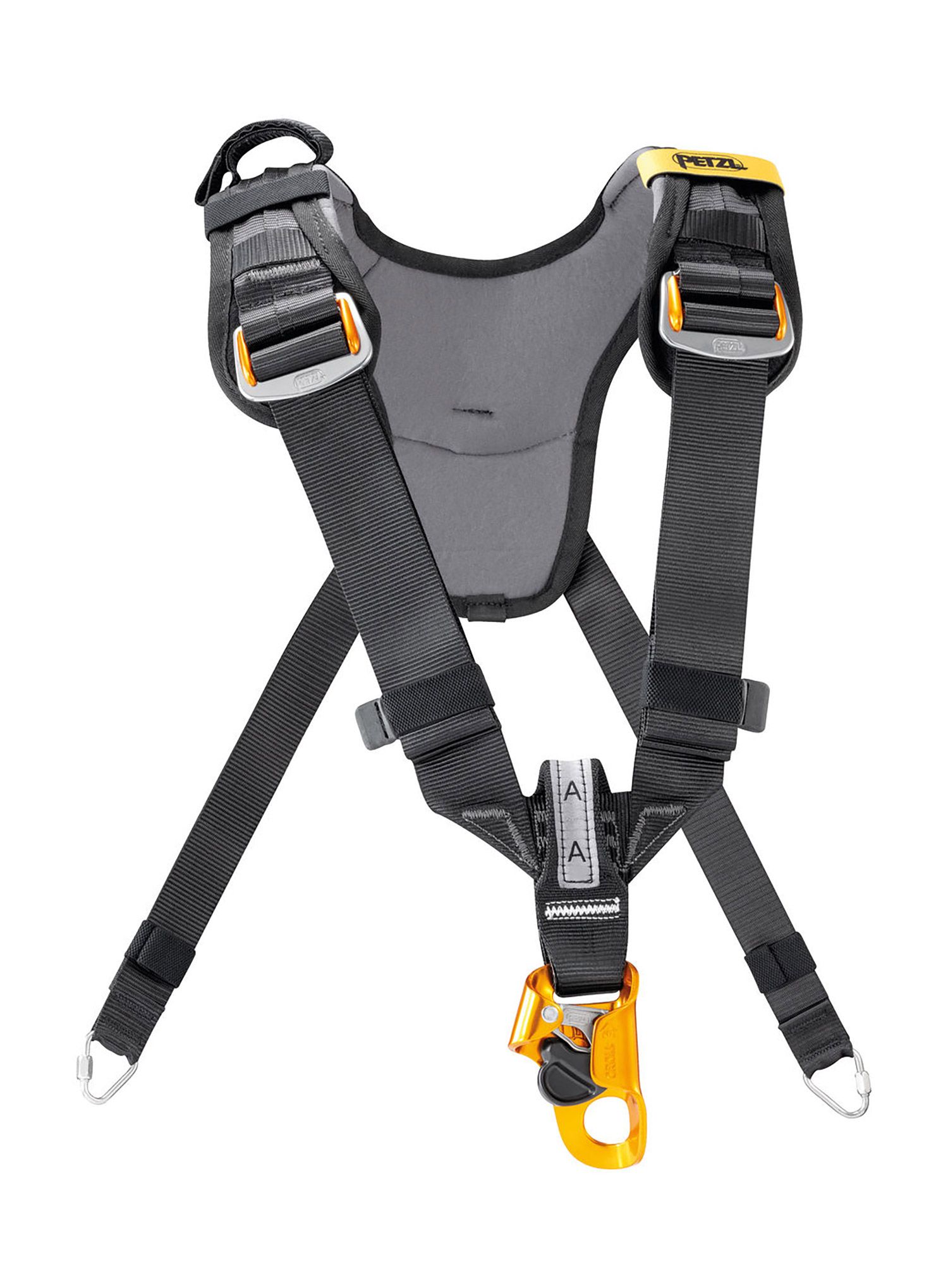 Hrudní postroj Petzl Top Croll S - black/yellow