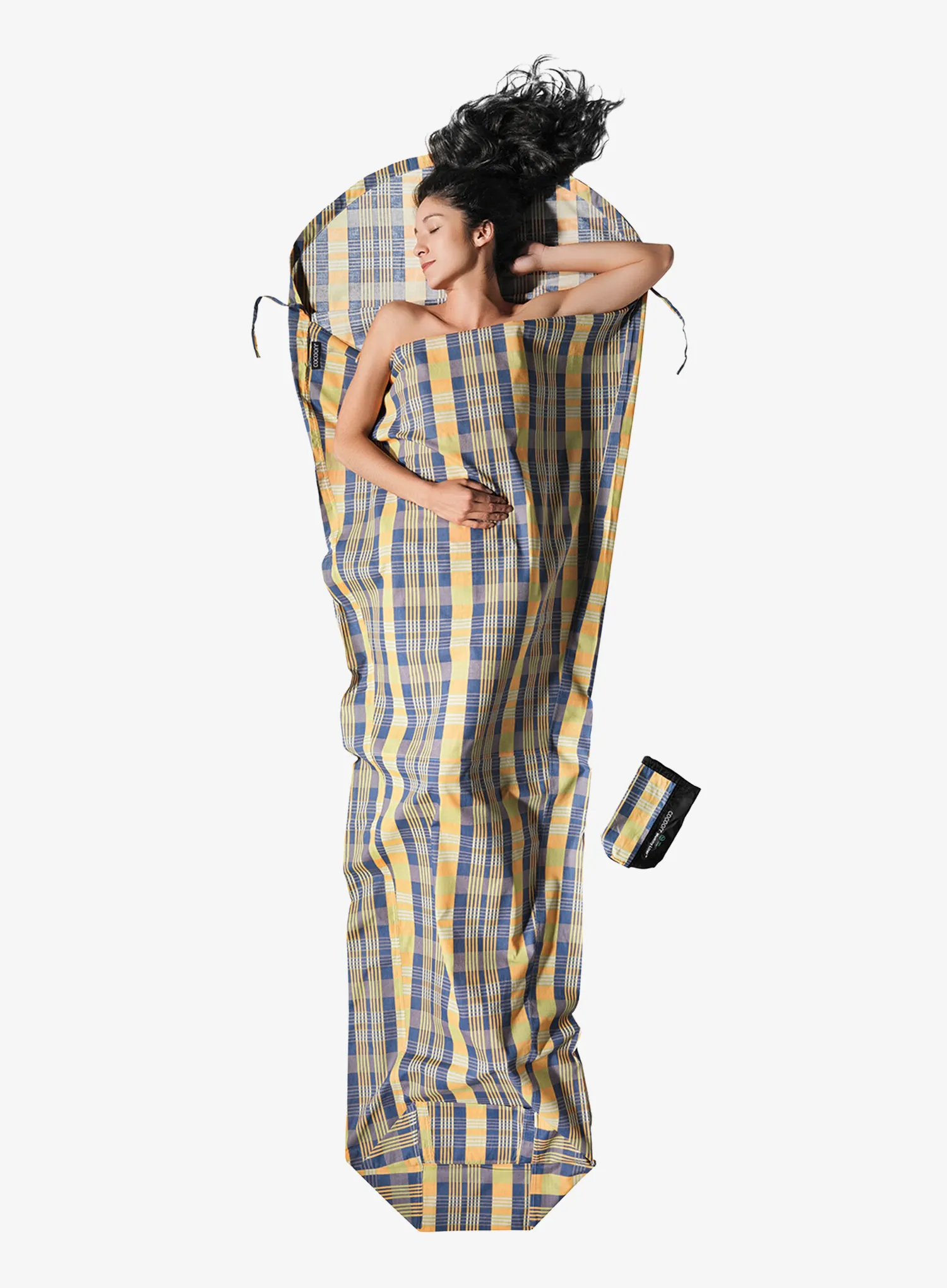 Vložka do spacáku Cocoon MummyLiner - Cotton - travel checks