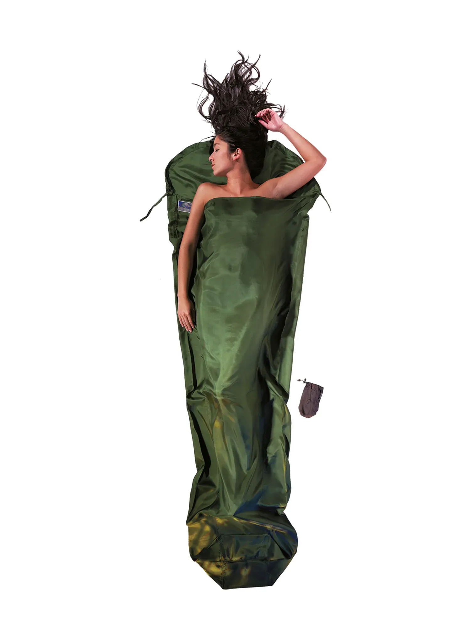 Vložka do spacáku Cocoon MummyLiner - Silk - dark olive green