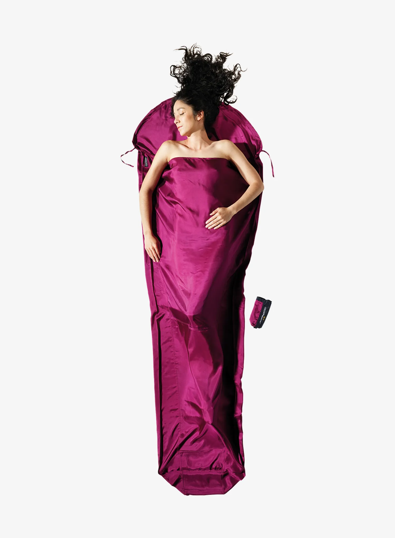 Vložka do spacáku Cocoon MummyLiner - Silk - mulberry red