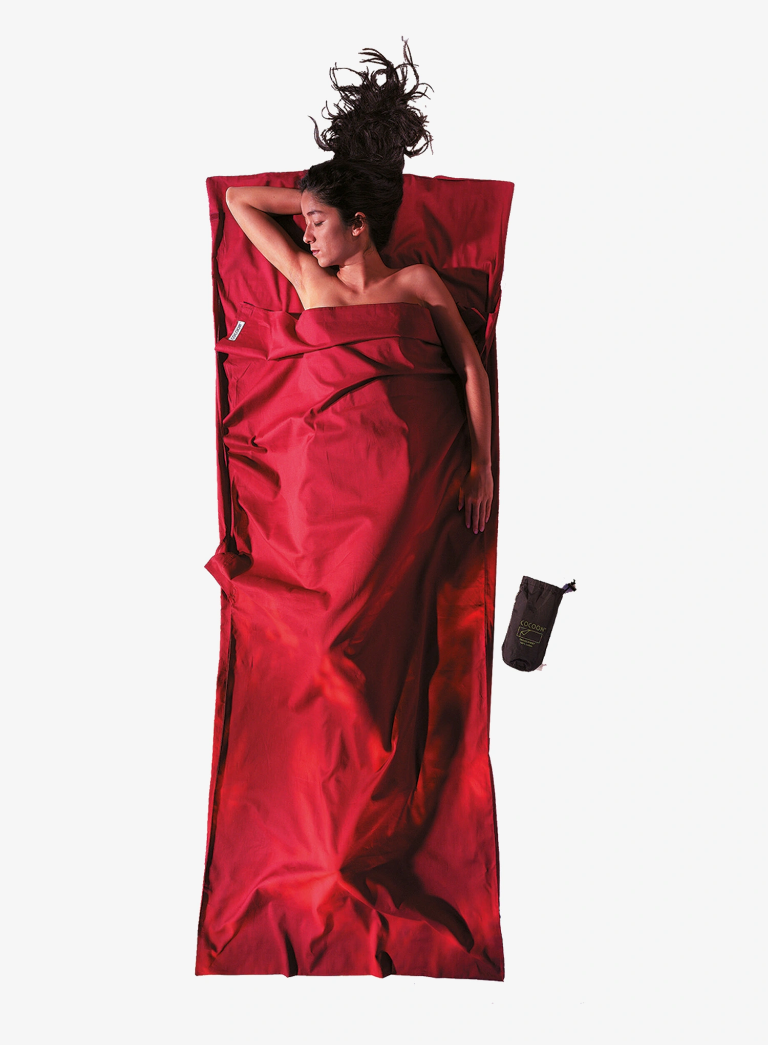 Vložka do spacáku Cocoon TravelSheet - Cotton - monks red