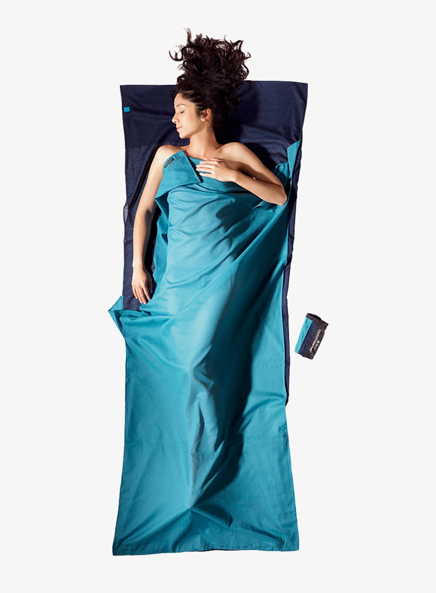 Vložka do spacáku Cocoon TravelSheet - Egyptian Cotton - tuareg/laguna blue