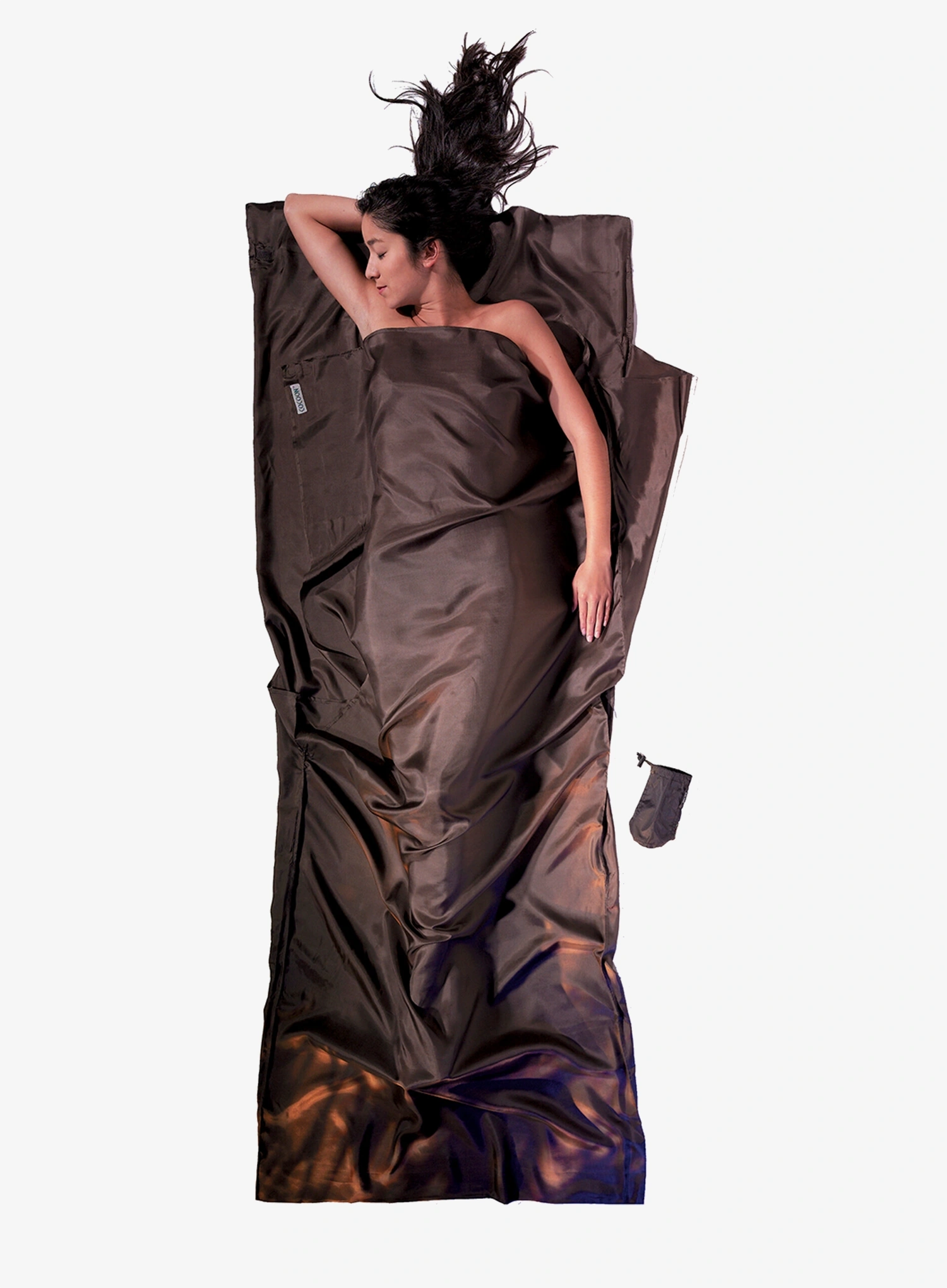 Vložka do spacáku Cocoon TravelSheet - Silk - muddy elephant