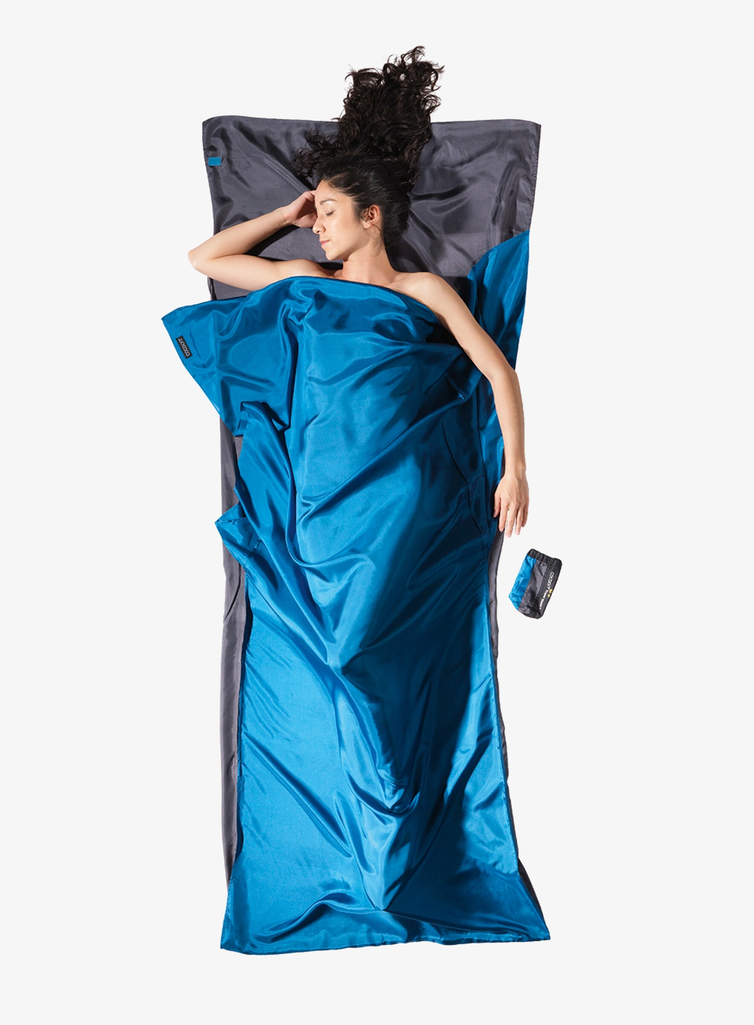 Vložka do spacáku Cocoon TravelSheet - Silk - rhino/cornflower