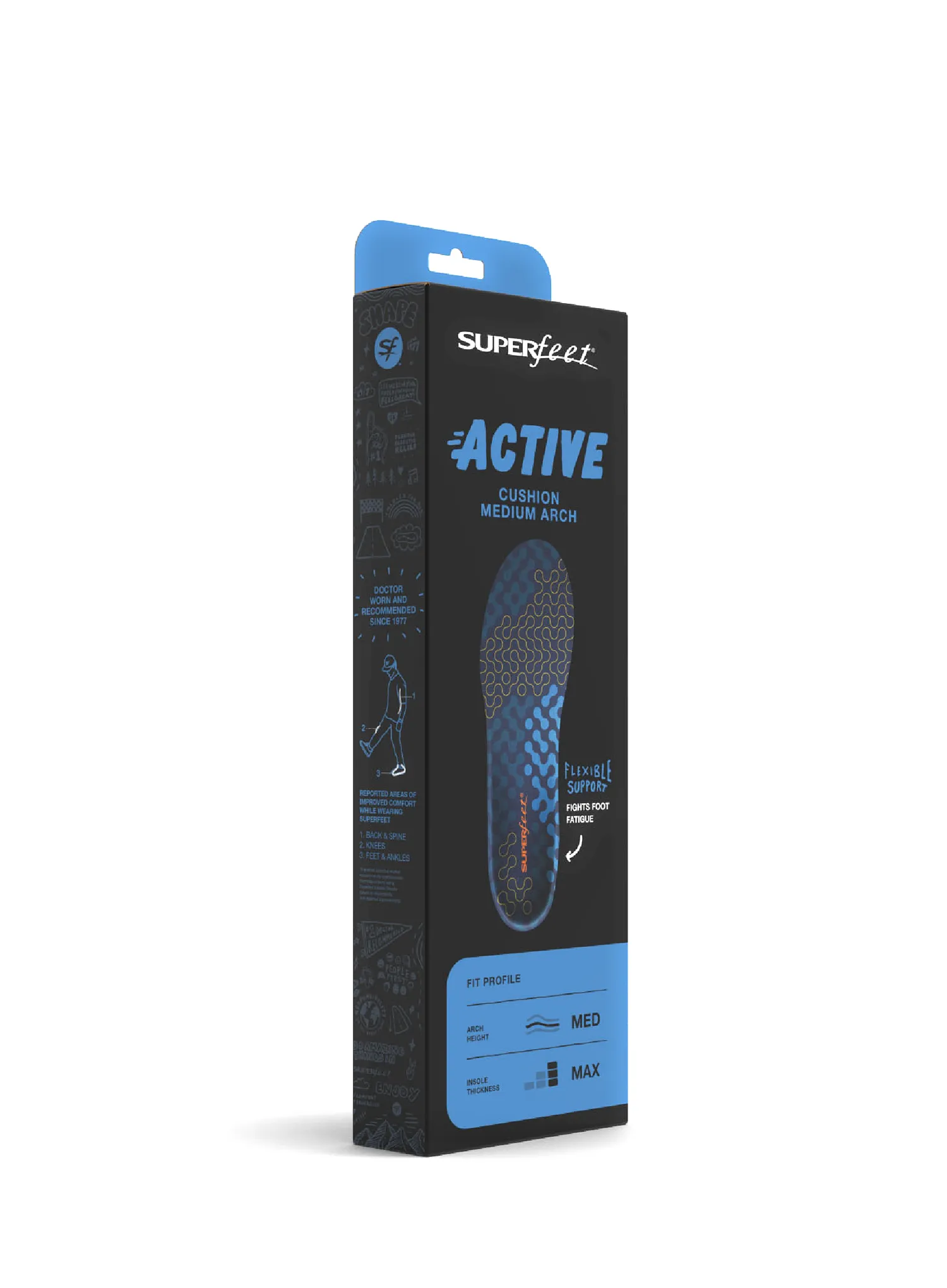 Vložky do bot Superfeet Active Cushion Medium Arch - blue