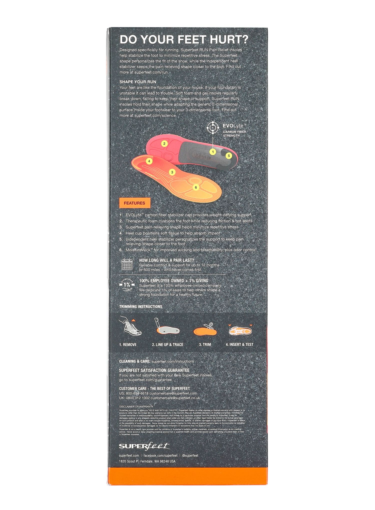 Vložky do bot SuperFeet Run Pain Relief 