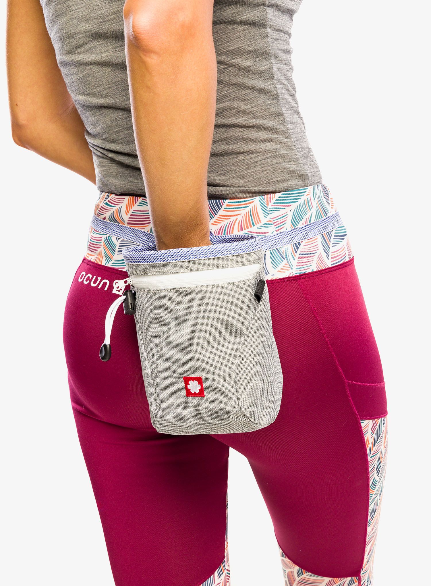 Pytlík na magnézium Ocun Dusty Eco + Belt - grey/blue
