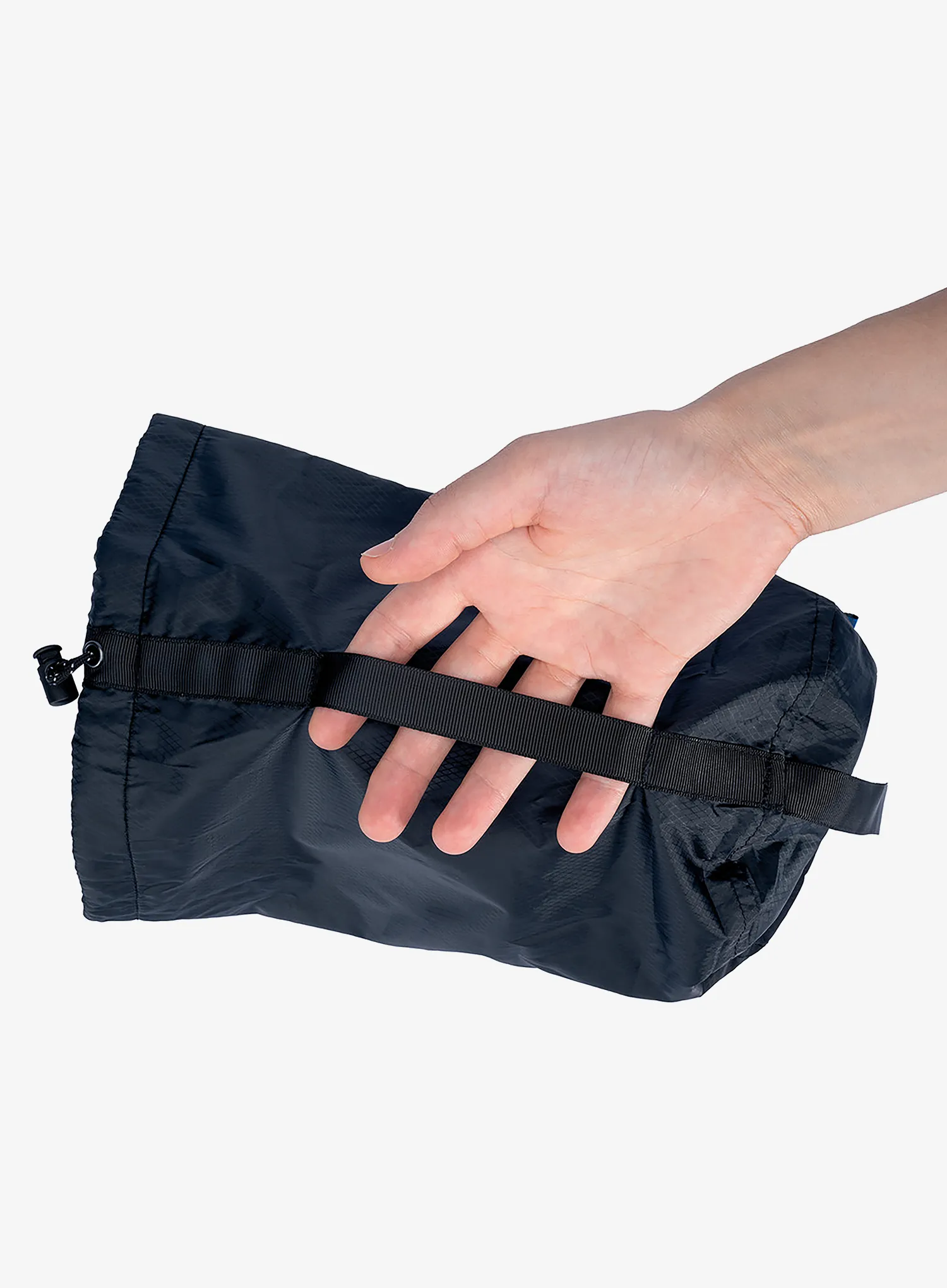 Vak Cocoon Pillow and Stuff Sack L - phantom black/light blue