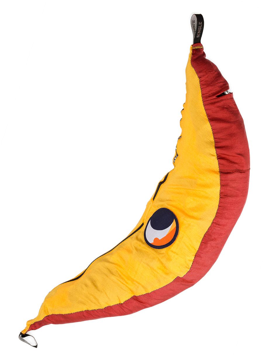 Robustní houpací síť Ticket To The Moon Hammock Double - burgundy/yellow