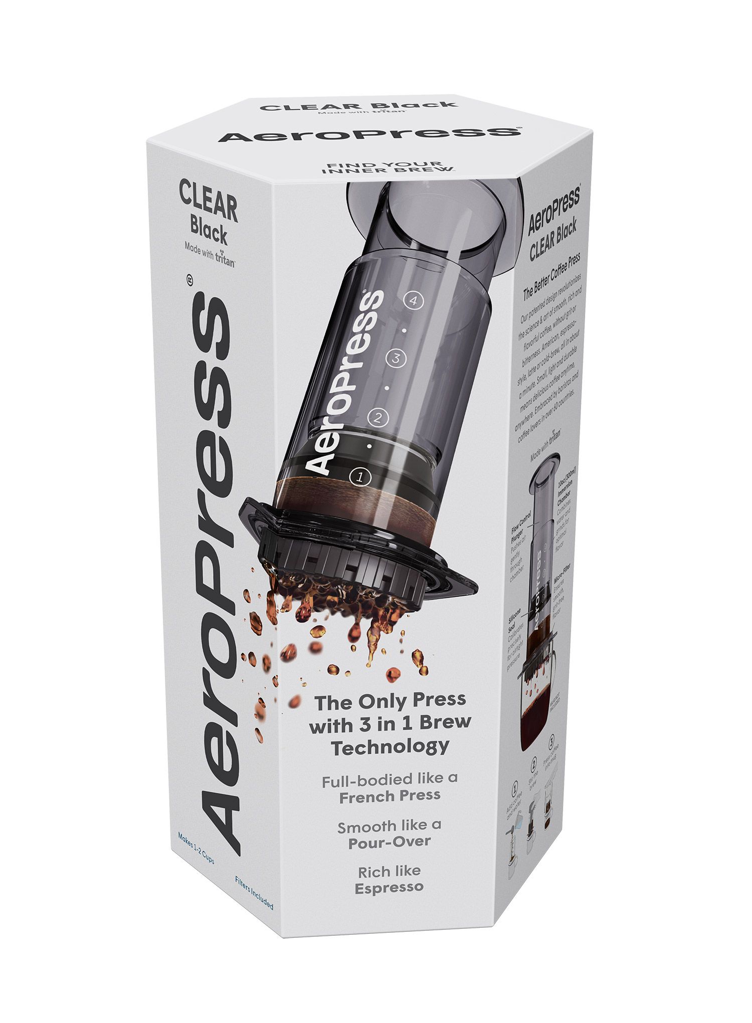 Cestovní kávovar AeroPress Clear - black