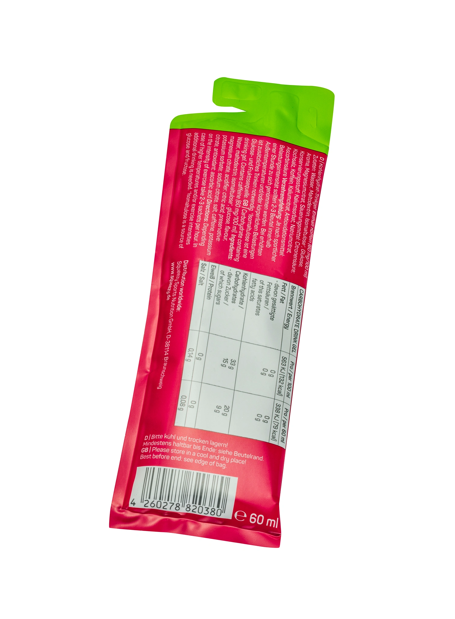 Energetický gel Squeezy Super Drink Gel 60 ml - lemon/caffeine