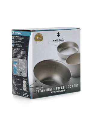 Sada hrnků Snow Peak 3 Piece Titanium Cookset