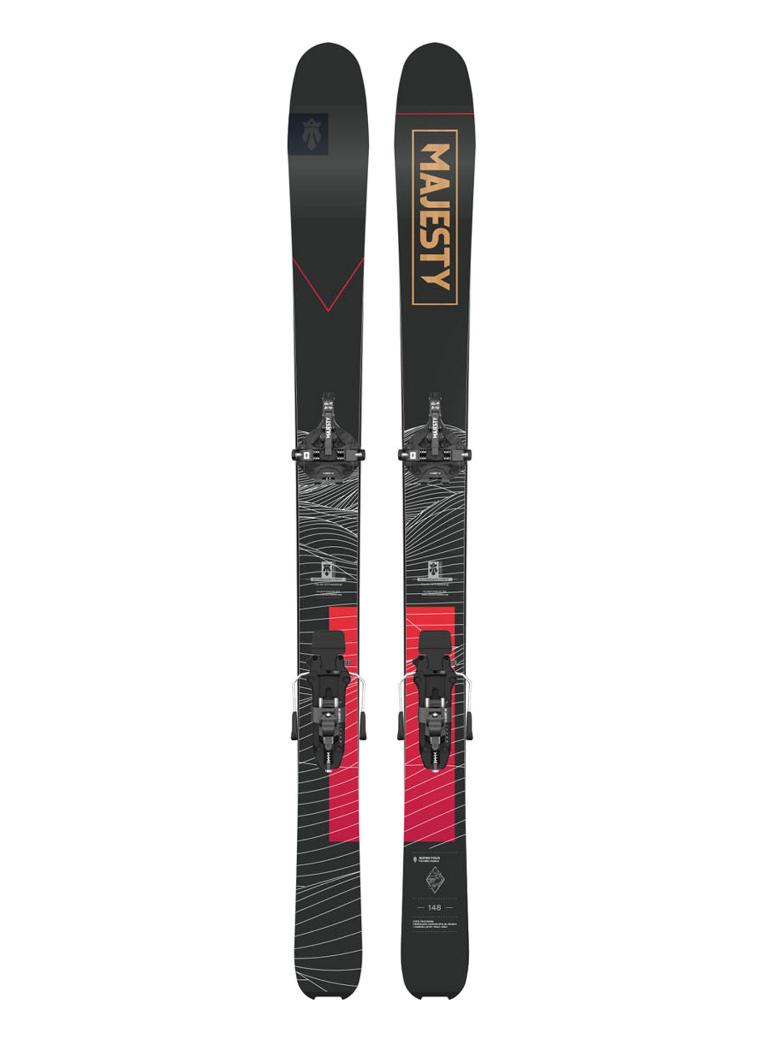 Skialpovy set Majesty Supertour + C-Crest 10 + stoupací pásy - 148 cm