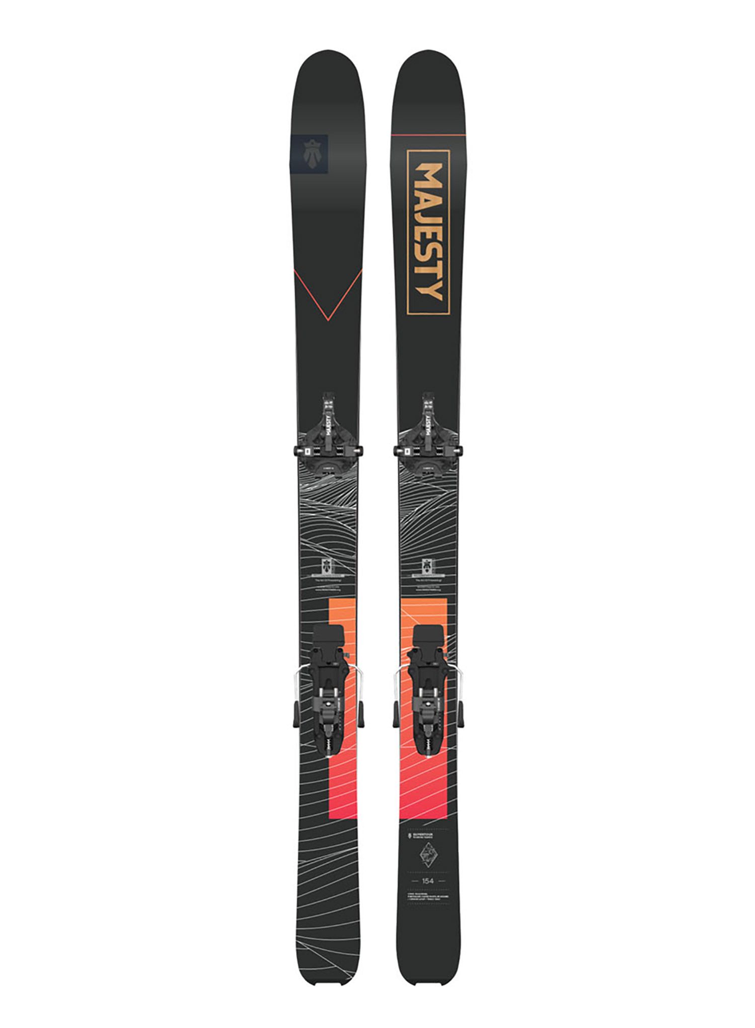 Skialpovy set Majesty Supertour + C-Crest 10 + stoupací pásy - 154 cm