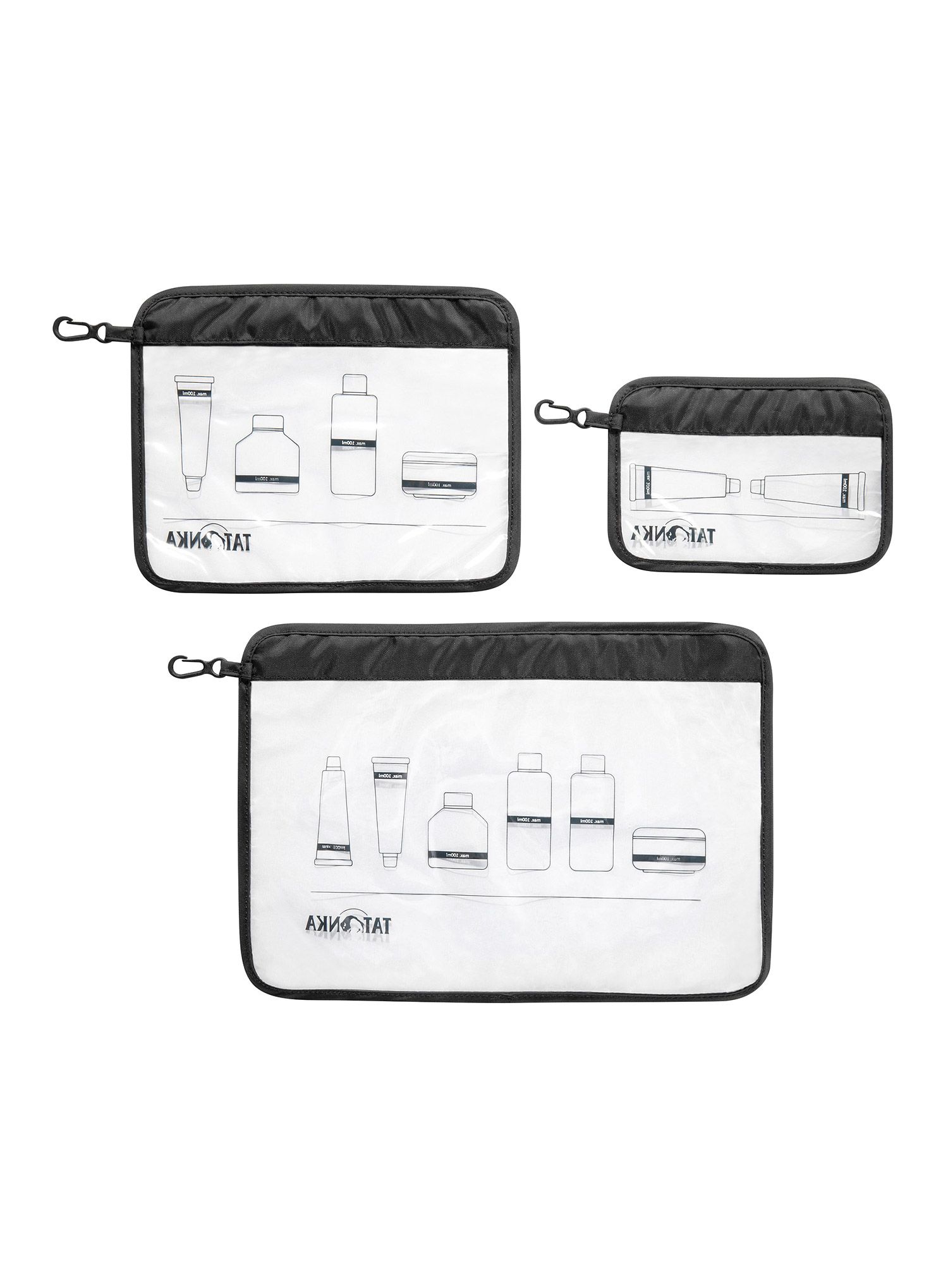 Sada cestovních organizérů Tatonka Zip Flight Bag Set - black