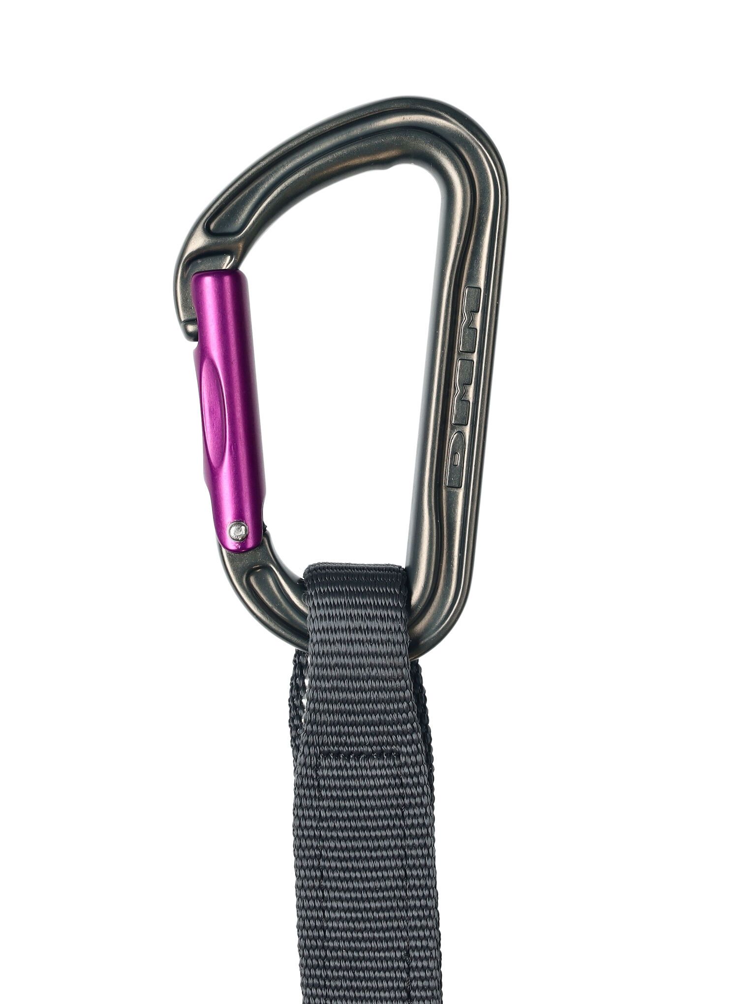 Lezecké expresky DMM Shadow Quickdraw 18 cm 6-pack - titanium/purple