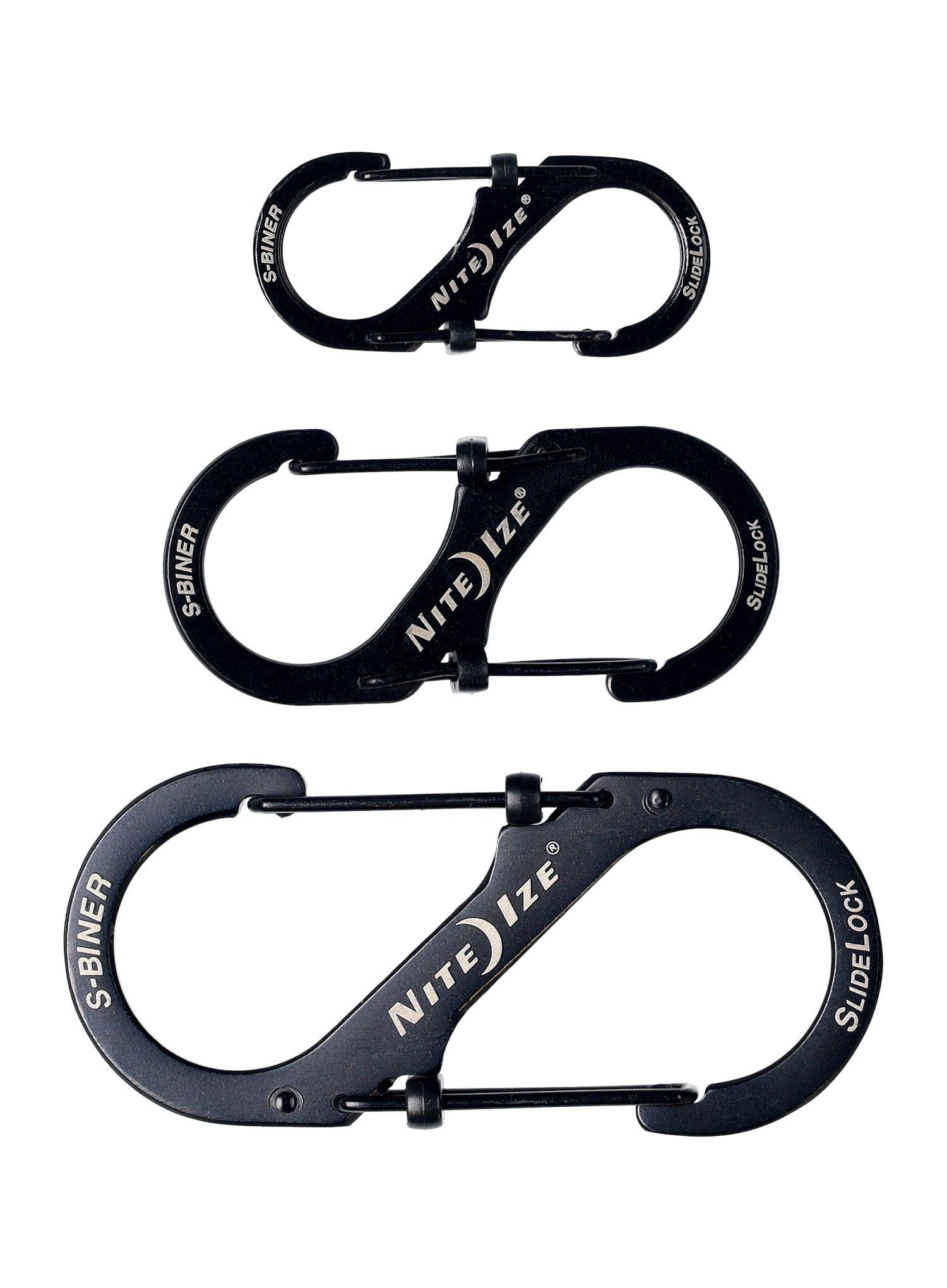 Sada karabin Nite Ize S-Biner SlideLock Set 2, 3, 44 - black