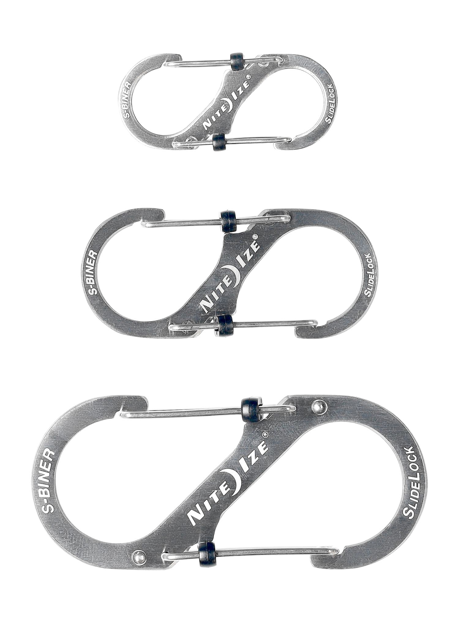 Sada karabin Nite Ize S-Biner SlideLock Set 2, 3, 4 - steel