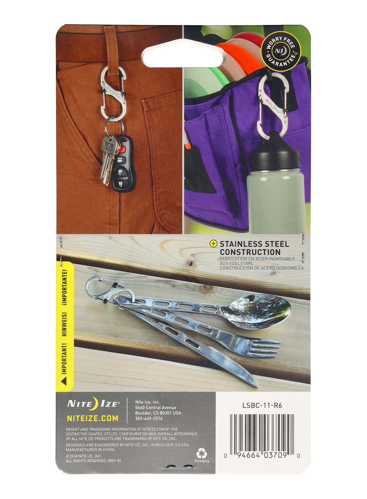 Sada karabin Nite Ize S-Biner SlideLock Set 2, 3, 4 - steel