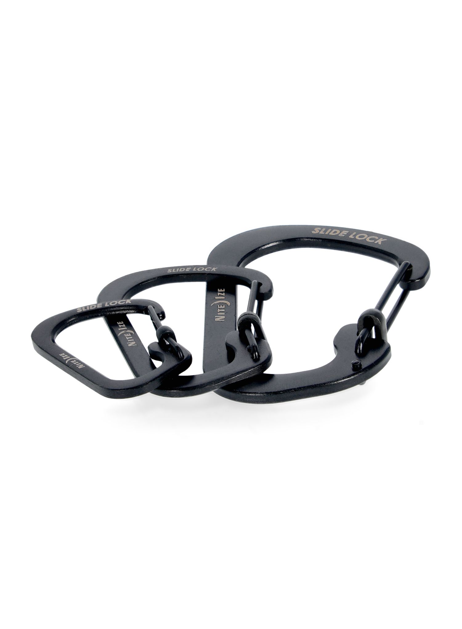 Sada karabin Nite Ize SlideLock Carabiner 2, 3, 4 - black