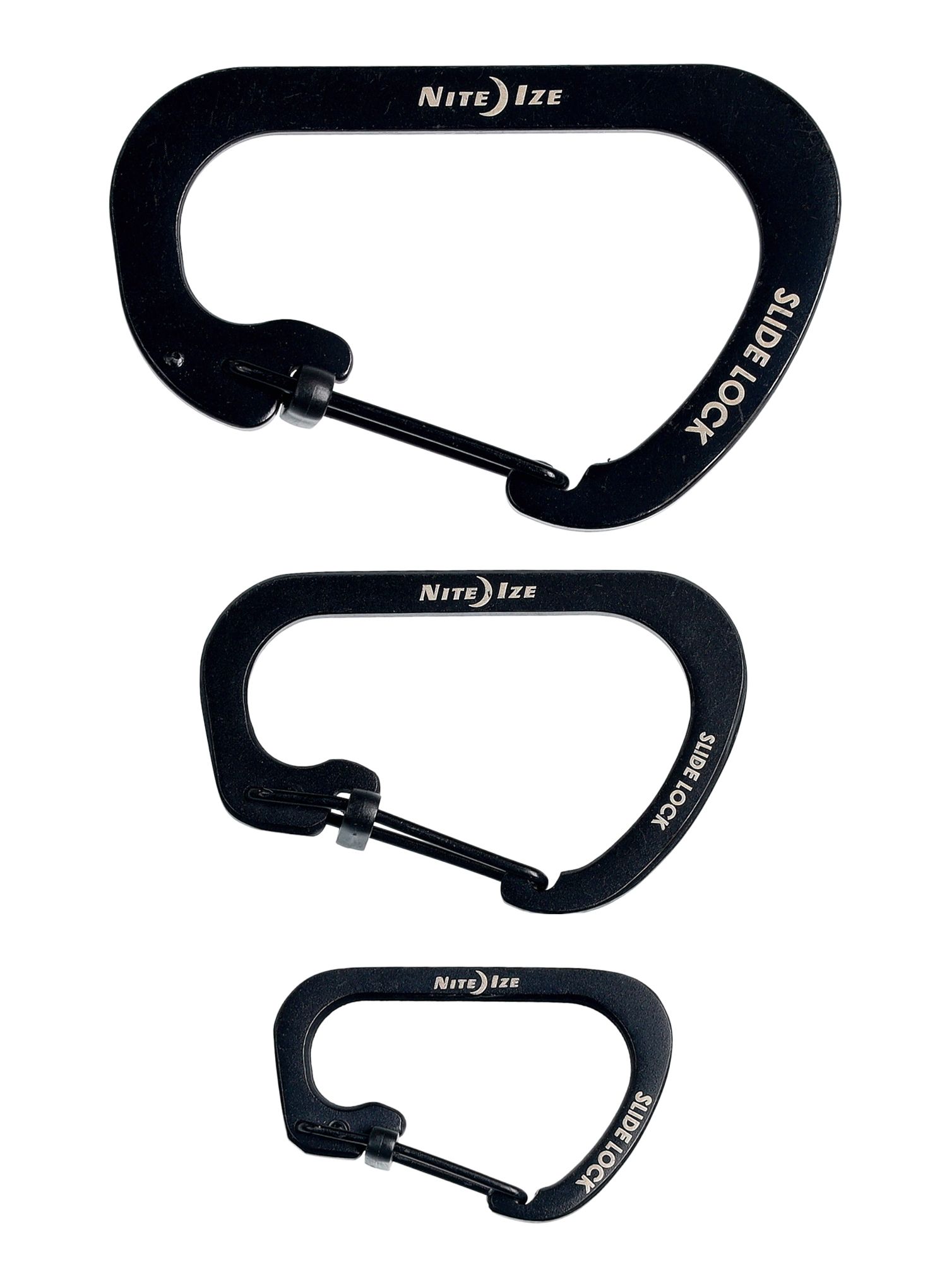 Sada karabin Nite Ize SlideLock Carabiner 2, 3, 4 - black