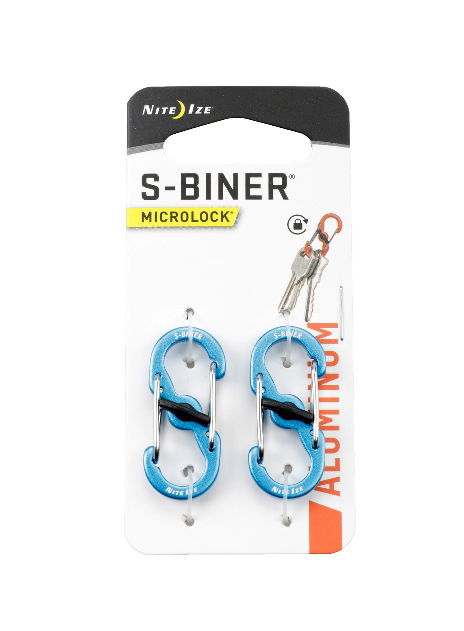 Sada Nite Ize S-Biner MicroLock Aluminum 2Pack - blue