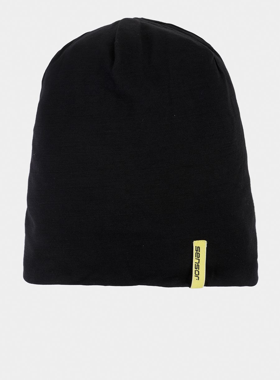 Termoaktivní čepice Sensor Merino Active Beanie - black